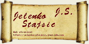 Jelenko Stajšić vizit kartica